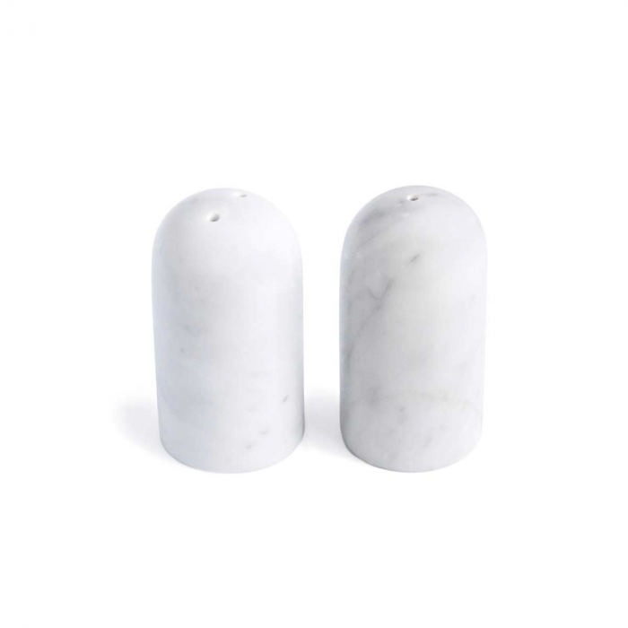 Set sale e pepe in marmo di Carrara