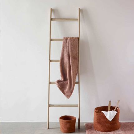 Mink - Scala porta asciugamani in legno di rovere
