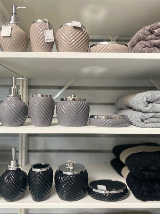 Milda - Scopino in ceramica marrone