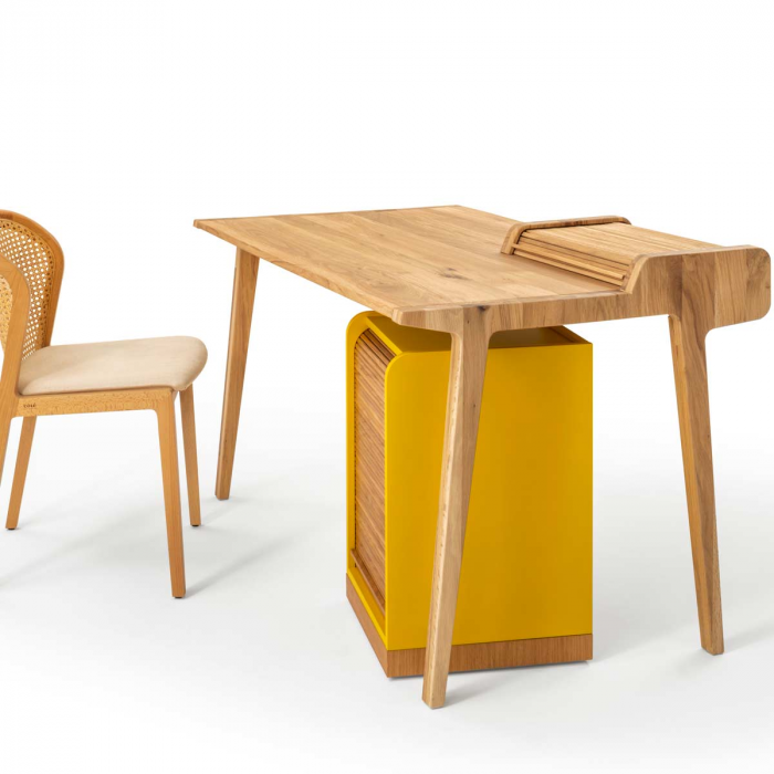 Tapparelle - scrivania in legno di rovere