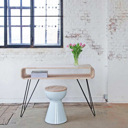 Metro - scrivania consolle legno naturale chiaro