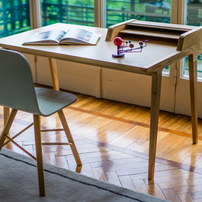 Tapparelle - scrivania in legno di rovere