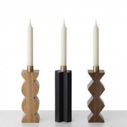 Constantin - set 3 portacandela in legno