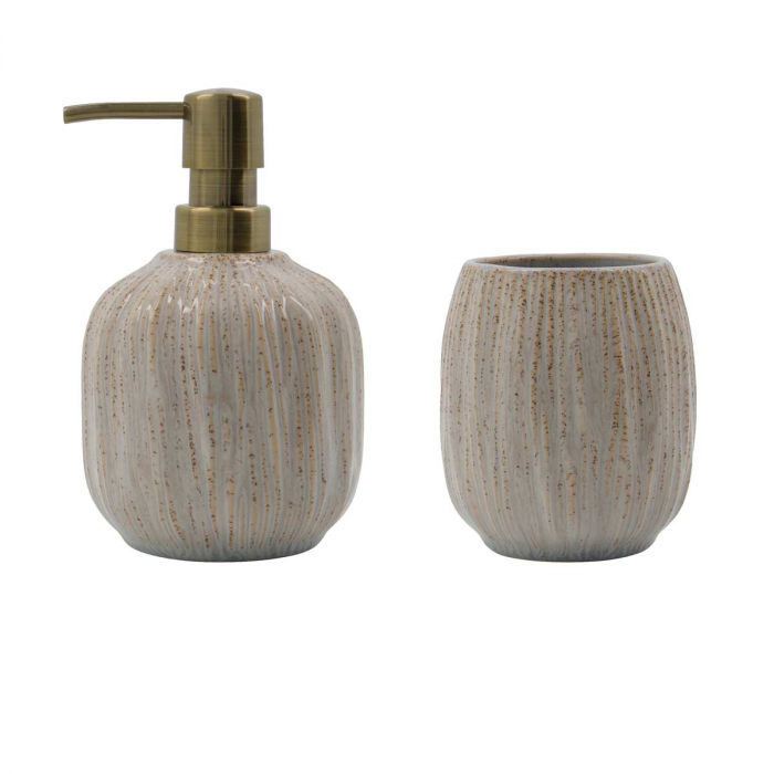 Off - White - set accessori bagno beige