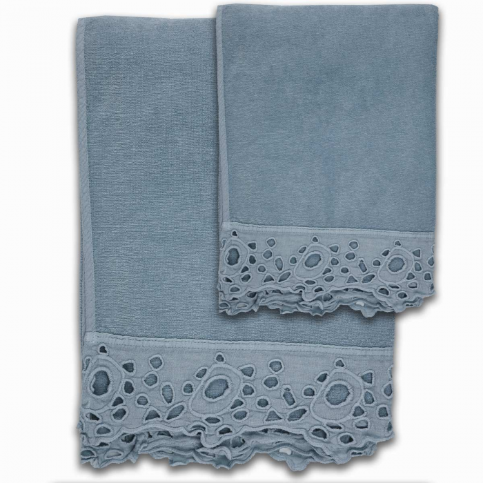 Cerchi - Set asciugamani azzurro carta da zucchero