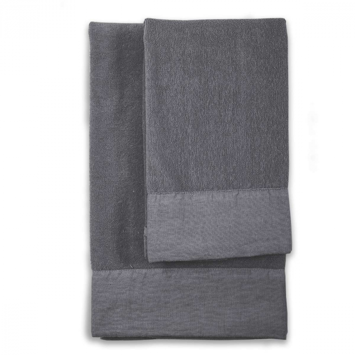 Bordi e Cornici - Set asciugamani grigio ferro