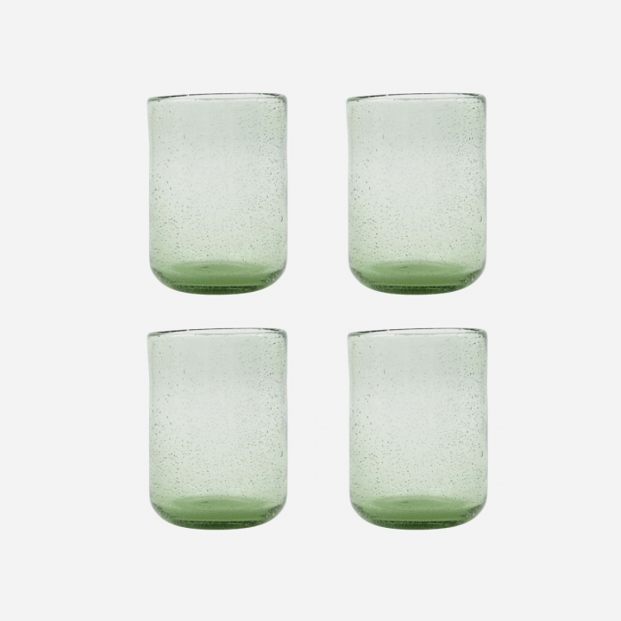 Rich - set 4 bicchieri di vetro verde