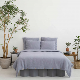 Hemp - copripiumino in canapa grigio pioggia Hemp - copripiumino in canapa grigio pioggia
