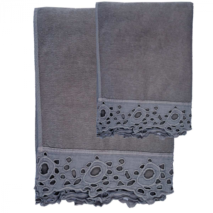 Cerchi - Set asciugamani grigio ferro