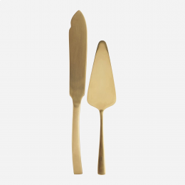 Golden - Set paletta e coltello per torta