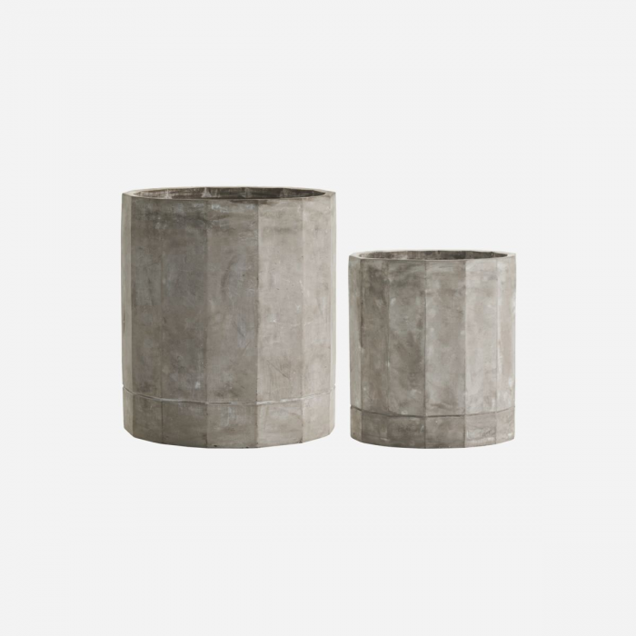 Gon - set 2 vasi portapiante in cemento