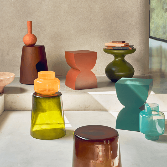 Kai - Side table in vetro riciclato verde