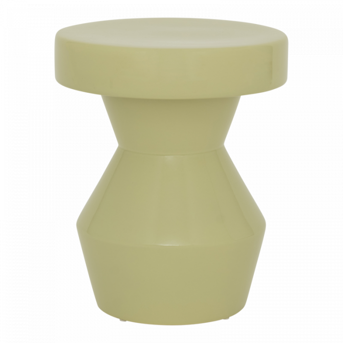 Sculptural - side table in ceramica verde chiaro