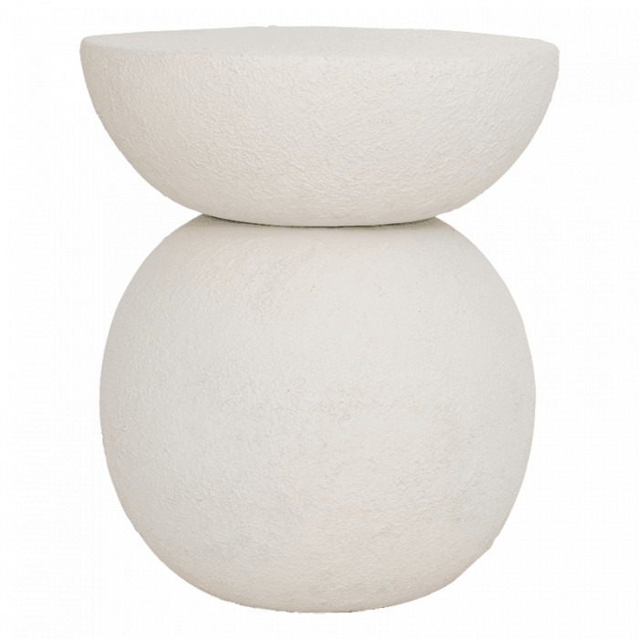 Umi - Side table in metallo bianco