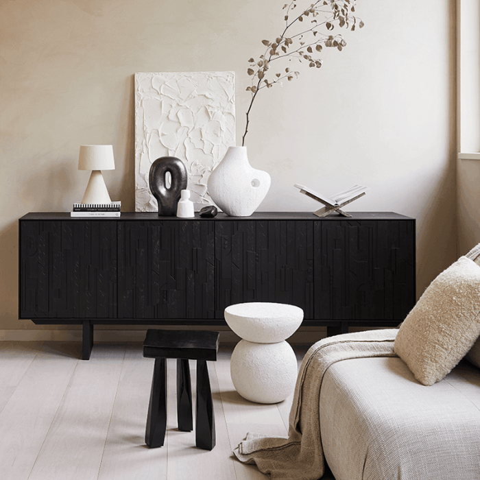 Umi - Side table in metallo bianco