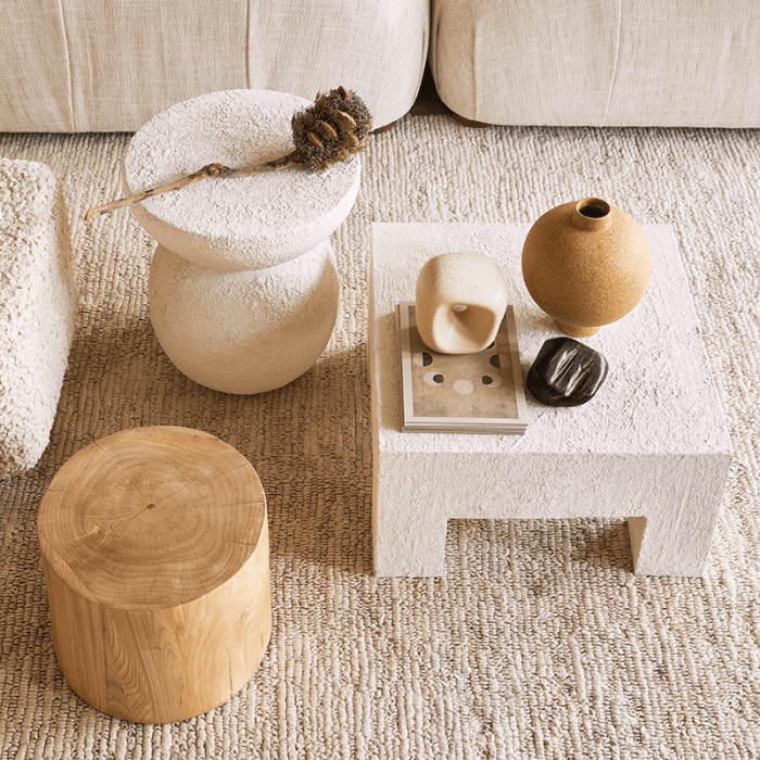 Umi - Side table in metallo bianco