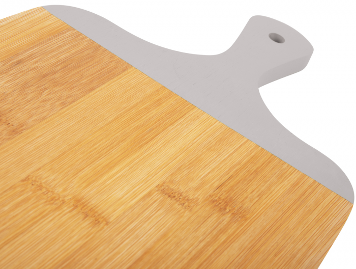 Gourmet - set due taglieri in bamboo con manico grigio