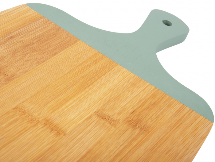 Gourmet - set due taglieri bamboo con bordo verde