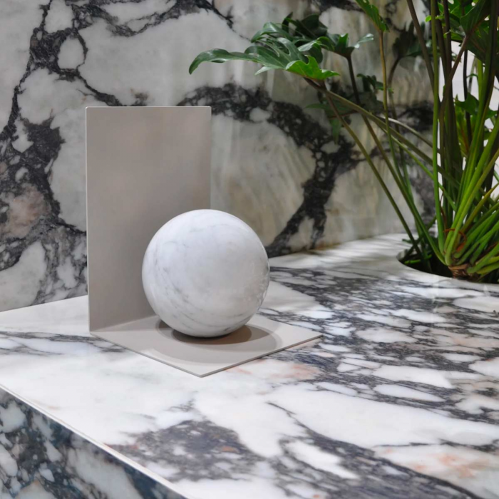 Sphere - fermalibri di design con sfera in marmo