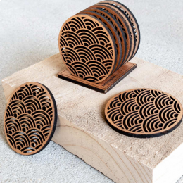 Fuji - sottobicchieri in legno di design
