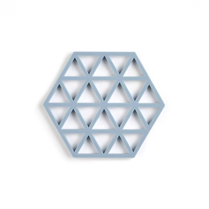 Triangles small - sottopentola in silicone azzurro