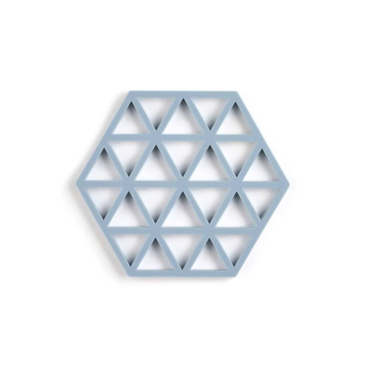Triangles sottopentola esagonale azzurro in silicone - LivingDecò