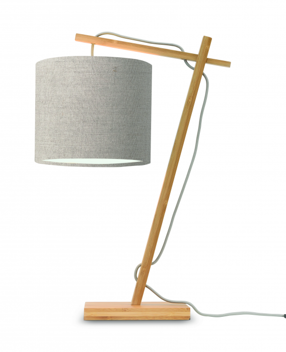 Andes - Lampada da tavolo in bambù ed eco lino