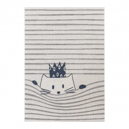 Cat King - tappeto cameretta color crema