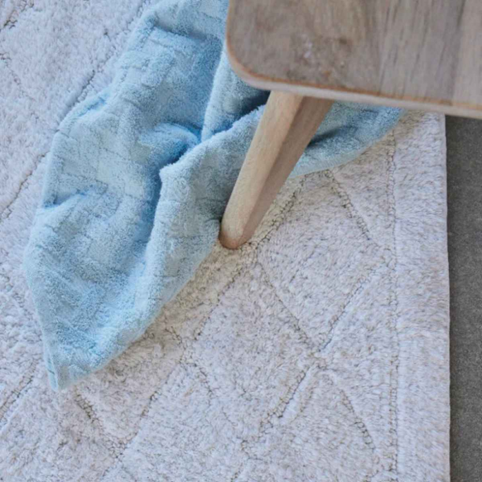 Portia - Tappeto da bagno bianco