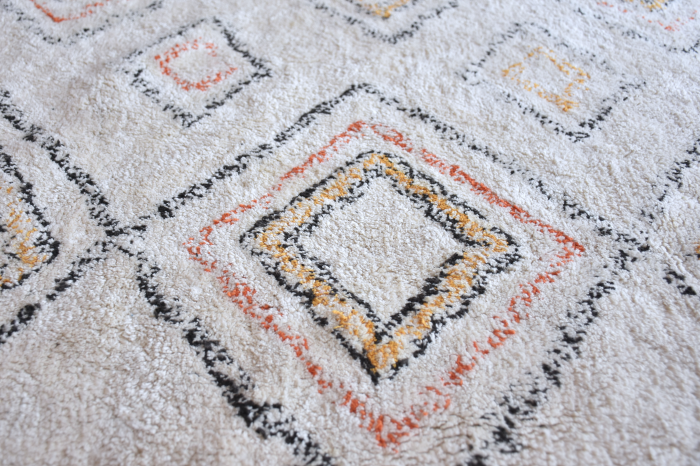 Salford - Tappeto avorio con rombi multicolore 120 X 180