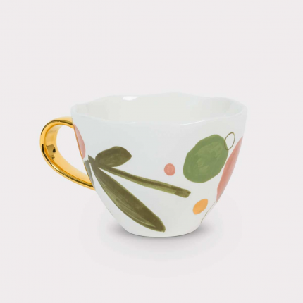 Good Morning - tazza decorata a fiori con piattino Good Morning - tazza decorata a fiori con piattino