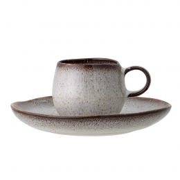 Sandrine - set 4 tazzine da caffè grigio sabbia