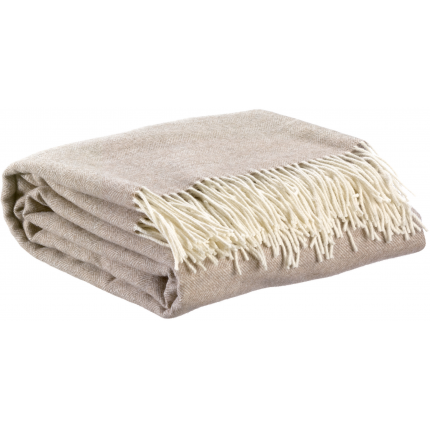 Carina - plaid in lana e cashmere tinta naturale, 130 X 190 Carina - plaid in lana e cashmere tinta naturale, 130 X 190