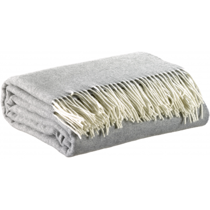 Carina - plaid in lana e cashmere grigio perla, 130 X 190 Carina - plaid in lana e cashmere grigio perla, 130 X 190