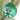 Addobbo in vetro di Murano tondo verde smeraldo