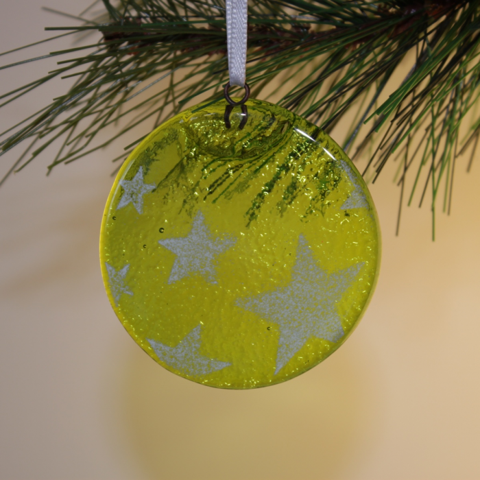 Tondo verde chiaro con stelle