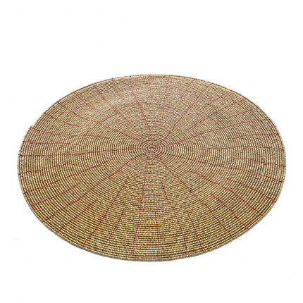 Set sei tovagliette dorate di perline Set sei tovagliette dorate di perline