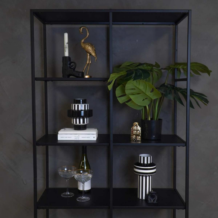 Step - Vaso bianco e nero in ceramica