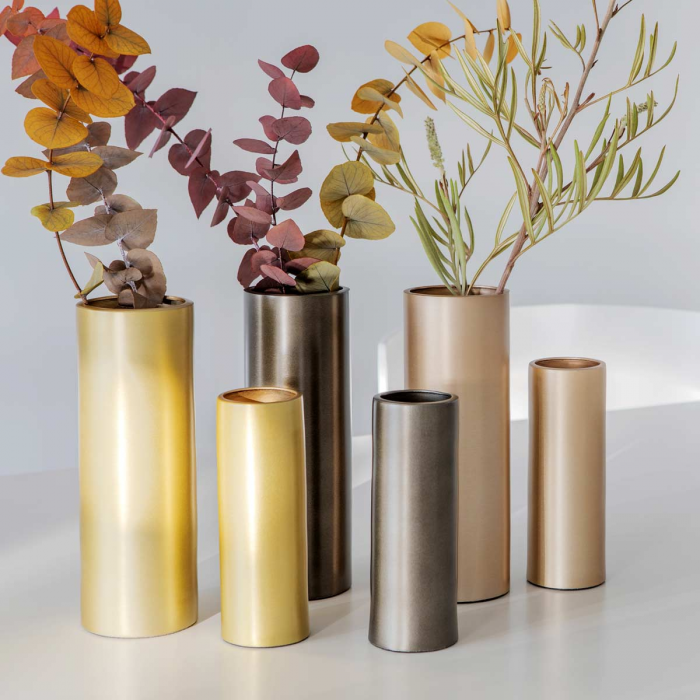 Noella medium - vaso in metallo finitura soft copper