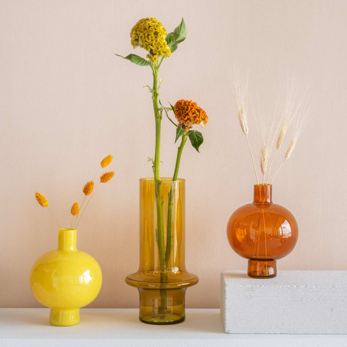 Round - Vaso tondo giallo