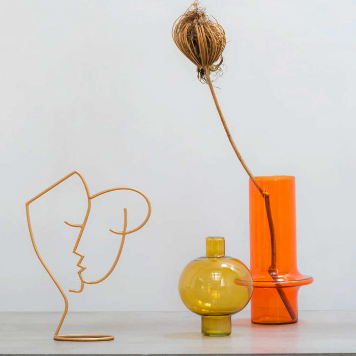 Paprika - Vaso in vetro rosso arancio