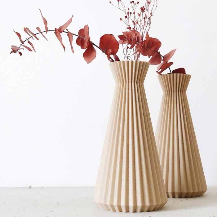 Ishi - Vaso decorativo color legno naturale