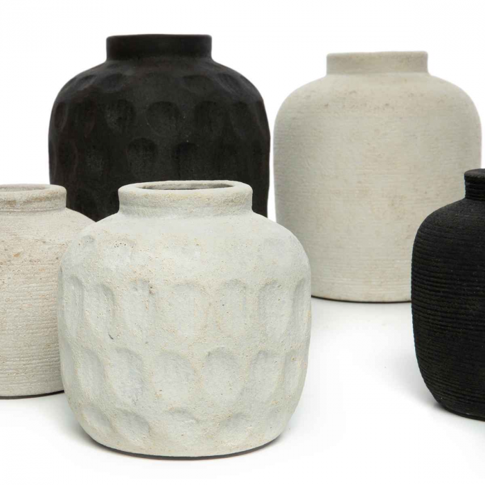 Trendy nero - vaso moderno in terracotta