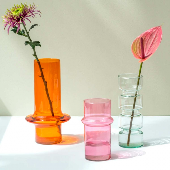 Paprika - Vaso in vetro rosso arancio