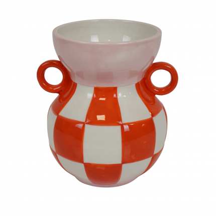 Pretty Cup - Vaso in ceramica arancione e rosa