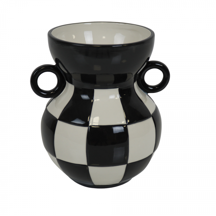 Pretty cup - Vaso a scacchi bianco e nero