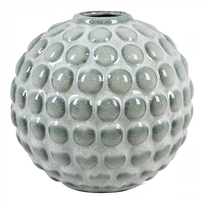 Creta - Vaso tondo in ceramica, azzurro