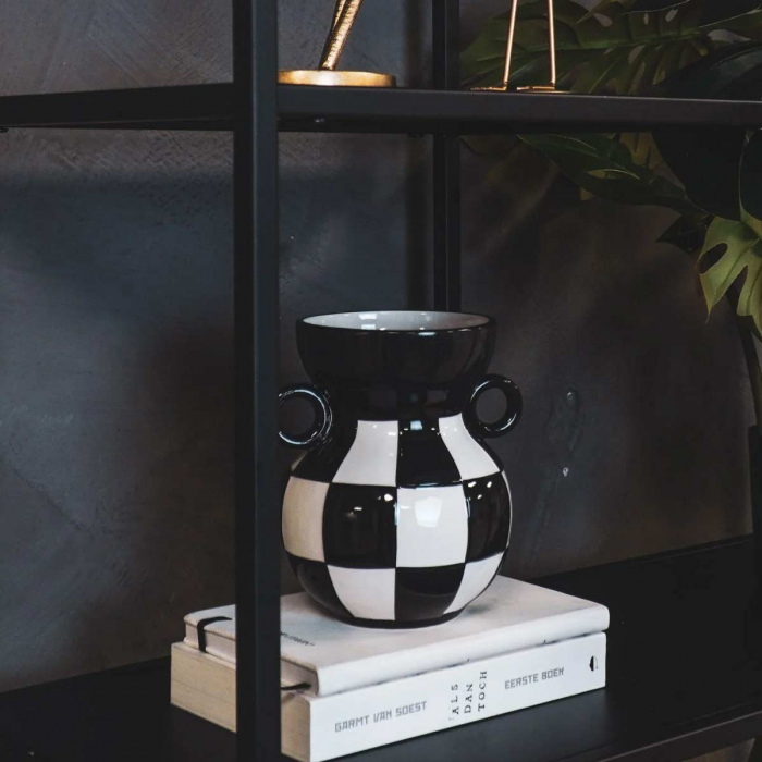 Pretty cup - Vaso a scacchi bianco e nero