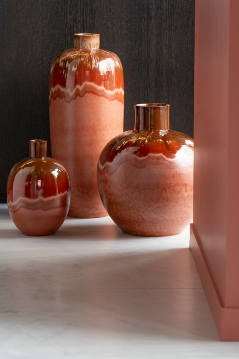 Aline - Grande vaso in terracotta rossa