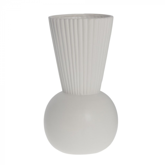 Anine - Vaso bianco in ceramica svasato